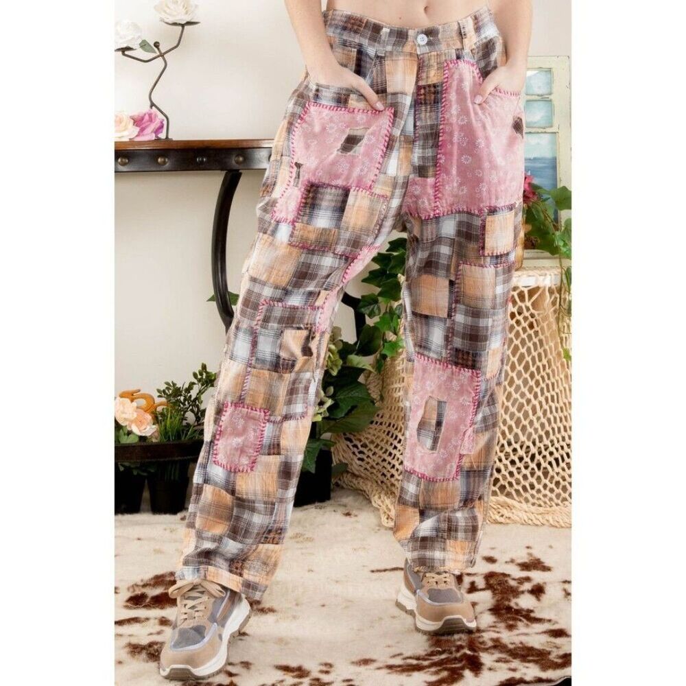 Just Out of the Mine Patchwork Pants